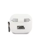 Karl Lagerfeld Choupette Head Apple Airpods 3 szilikon tok fehér (KLACA3SILCHWH)