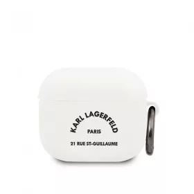   Karl Lagerfeld Rue St Guillaume Apple Airpods 3 szilikon tok fehér (KLACA3SILRSGWH)