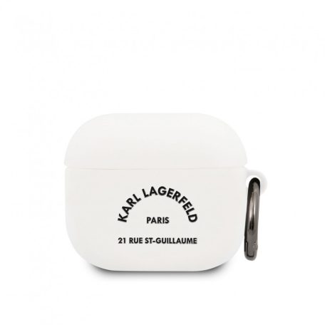 Karl Lagerfeld Rue St Guillaume Apple Airpods 3 szilikon tok fehér (KLACA3SILRSGWH)