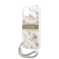   Guess Apple iPhone 13 (6.1) TPU Marble Stripe hátlapvédő tok szürke (GUHCP13MKMABGR)