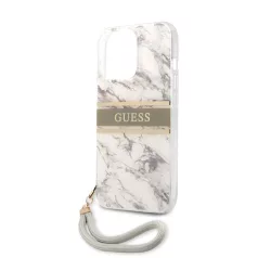   Guess Apple iPhone 13 Pro Max (6.7) TPU Marble Stripe hátlapvédő tok szürke (GUHCP13XKMABGR)