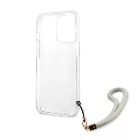 Guess Apple iPhone 13 Pro Max (6.7) TPU Marble Stripe hátlapvédő tok szürke (GUHCP13XKMABGR)