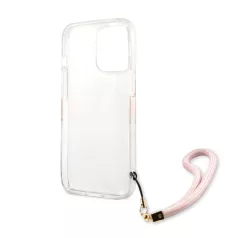   Guess Apple iPhone 13 Pro (6.1) TPU Marble Stripe hátlapvédő tok pink (GUHCP13LKMABPI)