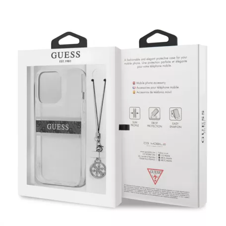 Guess Apple iPhone 13 Pro Max (6.7) PC/TPU 4G hátlapvédő tok szürke (GUHCP13XKB4GGR)