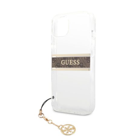 Guess Apple iPhone 13 (6.1) PC/TPU 4G hátlapvédő tok barna (GUHCP13MKB4GBR)