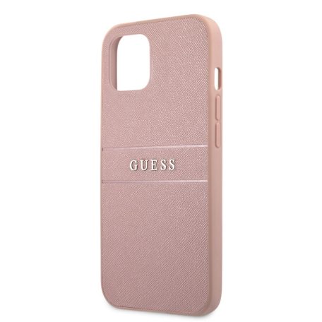Guess PU Leather Saffiano Apple iPhone 13 (6.1) hátlapvédő tok pink (GUHCP13MPSASBPI)