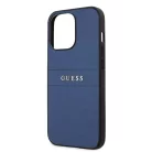 Guess Apple iPhone 13 Pro Max (6.7) PU Leather Saffiano hátlapvédő tok kék (GUHCP13XPSASBBL)