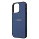 Guess Apple iPhone 13 Pro Max (6.7) PU Leather Saffiano hátlapvédő tok kék (GUHCP13XPSASBBL)