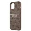 Guess Apple iPhone 13 (6.1) PU 4G Printed Stripe hátlapvédő tok barna (GUHCP13M4GDBR)