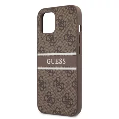   Guess Apple iPhone 13 (6.1) PU 4G Printed Stripe hátlapvédő tok barna (GUHCP13M4GDBR)