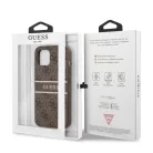 Guess Apple iPhone 13 (6.1) PU 4G Printed Stripe hátlapvédő tok barna (GUHCP13M4GDBR)