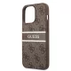 Guess Apple iPhone 13 Pro (6.1) PU 4G Printed Stripe hátlapvédő tok barna (GUHCP13L4GDBR)