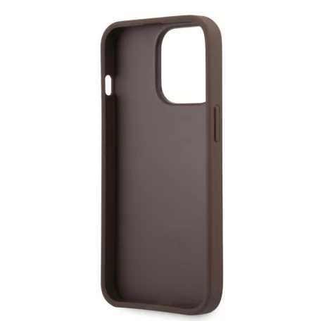 Guess Apple iPhone 13 Pro (6.1) PU 4G Printed Stripe hátlapvédő tok barna (GUHCP13L4GDBR)