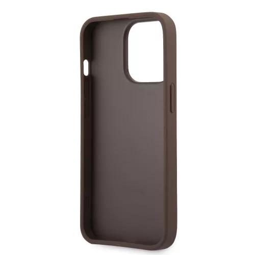 Guess Apple iPhone 13 Pro (6.1) PU 4G Printed Stripe hátlapvédő tok barna (GUHCP13L4GDBR)