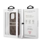 Guess Apple iPhone 13 Pro (6.1) PU 4G Printed Stripe hátlapvédő tok barna (GUHCP13L4GDBR)