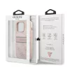 Guess Apple iPhone 13 Pro (6.1) PU 4G Printed Stripe hátlapvédő tok pink (GUHCP13L4GDPI)