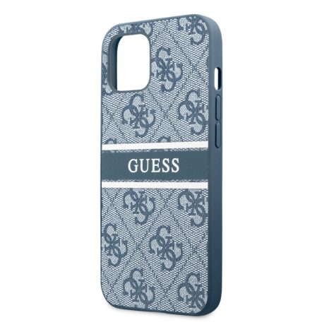 Guess Apple iPhone 13 (6.1) PU 4G Printed Stripe hátlapvédő tok kék (GUHCP13M4GDBL)