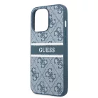 Guess Apple iPhone 13 Pro (6.1) PU 4G Printed Stripe hátlapvédő tok kék (GUHCP13L4GDBL)