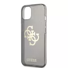 Guess Apple iPhone 13 Mini (5.4) TPU Big 4G Full Glitter hátlapvédő tok fekete (GUHCP13SPCUGL4GBK)
