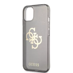   Guess Apple iPhone 13 Mini (5.4) TPU Big 4G Full Glitter hátlapvédő tok fekete (GUHCP13SPCUGL4GBK)