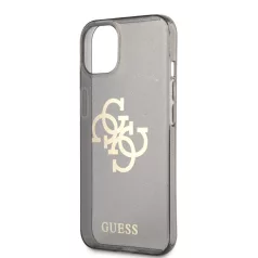   Guess Apple iPhone 13 (6.1) TPU Big 4G Full Glitter hátlapvédő tok fekete (GUHCP13MPCUGL4GBK)