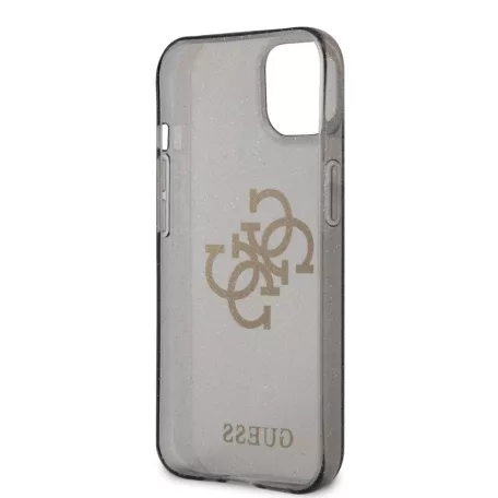 Guess Apple iPhone 13 (6.1) TPU Big 4G Full Glitter hátlapvédő tok fekete (GUHCP13MPCUGL4GBK)