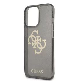   Guess Apple iPhone 13 Pro (6.1) TPU Big 4G Full Glitter hátlapvédő tok fekete (GUHCP13LPCUGL4GBK)