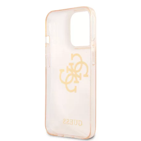 Guess Apple iPhone 13 Pro (6.1) TPU Big 4G Full Glitter hátlapvédő tok arany (GUHCP13LPCUGL4GGO)