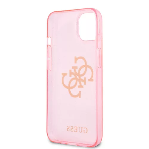 Guess Apple iPhone 13 Mini (5.4) TPU Big 4G Full Glitter hátlapvédő tok pink (GUHCP13SPCUGL4GPI)