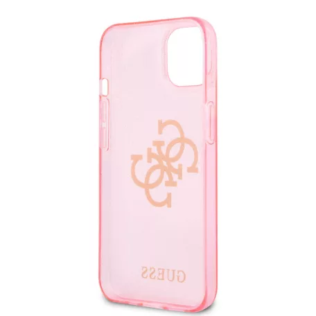 Guess Apple iPhone 13 (6.1) TPU Big 4G Full Glitter hátlapvédő tok pink (GUHCP13MPCUGL4GPI)