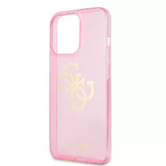   Guess Apple iPhone 13 Pro (6.1) TPU Big 4G Full Glitter hátlapvédő tok pink (GUHCP13LPCUGL4GPI)