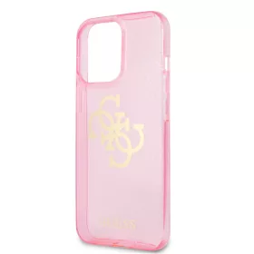   Guess Apple iPhone 13 Pro (6.1) TPU Big 4G Full Glitter hátlapvédő tok pink (GUHCP13LPCUGL4GPI)