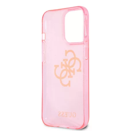 Guess Apple iPhone 13 Pro (6.1) TPU Big 4G Full Glitter hátlapvédő tok pink (GUHCP13LPCUGL4GPI)