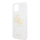 Guess Apple iPhone 13 Mini (5.4) TPU Big 4G Full Glitter hátlapvédő tok átlátszó (GUHCP13SPCUGL4GTR)