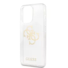   Guess Apple iPhone 13 Pro (6.1) TPU Big 4G Full Glitter hátlapvédő tok átlátszó (GUHCP13LPCUGL4GTR)