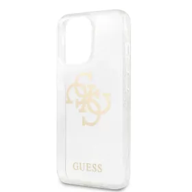   Guess Apple iPhone 13 Pro (6.1) TPU Big 4G Full Glitter hátlapvédő tok átlátszó (GUHCP13LPCUGL4GTR)