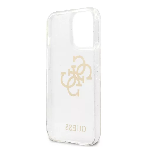 Guess Apple iPhone 13 Pro (6.1) TPU Big 4G Full Glitter hátlapvédő tok átlátszó (GUHCP13LPCUGL4GTR)