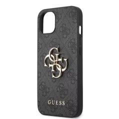   Guess Apple iPhone 13 Mini (5.4) PU 4G Metal Logo hátlapvédő tok szürke (GUHCP13S4GMGGR)