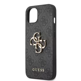   Guess Apple iPhone 13 Mini (5.4) PU 4G Metal Logo hátlapvédő tok szürke (GUHCP13S4GMGGR)