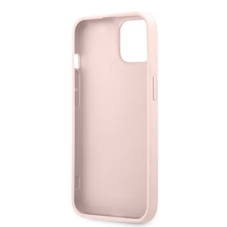 Guess Apple iPhone 13 (6.1) PU 4G Metal Logo hátlapvédő tok pink (GUHCP13M4GMGPI)