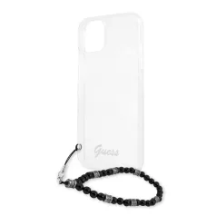   Guess Apple iPhone 13 (6.1) PC Script and Black Pearls hátlapvédő tok átlátszó (GUHCP13MKPSBK)