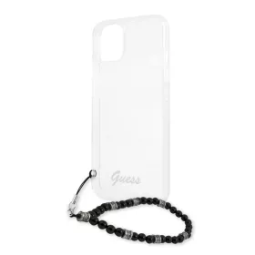   Guess Apple iPhone 13 (6.1) PC Script and Black Pearls hátlapvédő tok átlátszó (GUHCP13MKPSBK)