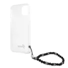 Guess Apple iPhone 13 (6.1) PC Script and Black Pearls hátlapvédő tok átlátszó (GUHCP13MKPSBK)