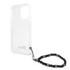 Guess Apple iPhone 13 Pro Max (6.7) PC Script and Black Pearls hátlapvédő tok átlátszó (GUHCP13XKPSBK)