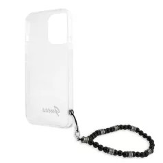   Guess Apple iPhone 13 Pro Max (6.7) PC Script and Black Pearls hátlapvédő tok átlátszó (GUHCP13XKPSBK)