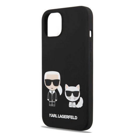 Karl Lagerfeld and Choupette Apple iPhone 13 (6.1) hátlapvédő tok fekete (KLHCP13MSSKCK)