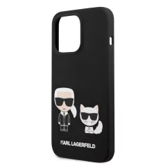   Karl Lagerfeld and Choupette Apple iPhone 13 Pro Max (6.7) hátlapvédő tok fekete (KLHCP13XSSKCK)