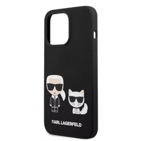   Karl Lagerfeld and Choupette Apple iPhone 13 Pro Max (6.7) hátlapvédő tok fekete (KLHCP13XSSKCK)