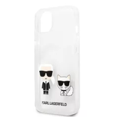  Karl Lagerfeld and Choupette Apple iPhone 13 Mini (5.4) PC/TPU Ikonik hátlapvédő tok átlátszó (KLHCP13SSSKCW)
