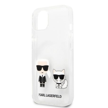 Karl Lagerfeld and Choupette Apple iPhone 13 Mini (5.4) PC/TPU Ikonik hátlapvédő tok átlátszó (KLHCP13SSSKCW)